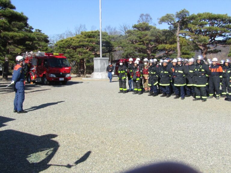 訓練も終わり消防署の総評